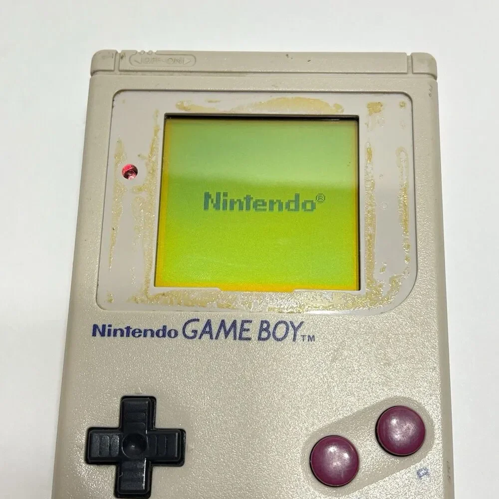 Original Nintendo GameBoy DMG-01 Handheld Console Missing Faceplate Works 1 Game